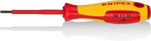 Image of KNIPEX Screwdriver for Hexagon Socket Screws Insulated with Multi-Component Grips, VDE-Tested 182 mm, 98 13 30