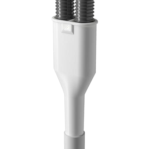Image of White Double Drain Universal Hose Outlet Waste Connector, 2-to-1 Dual Washing Machine and Dishwasher Adaptor Pipe