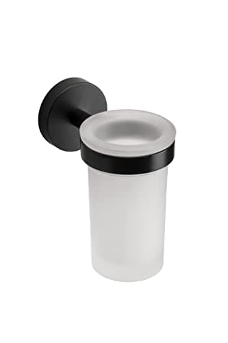 Image of Croydex Epsom Black Flexi-Fix™ - Tumbler & Holder
