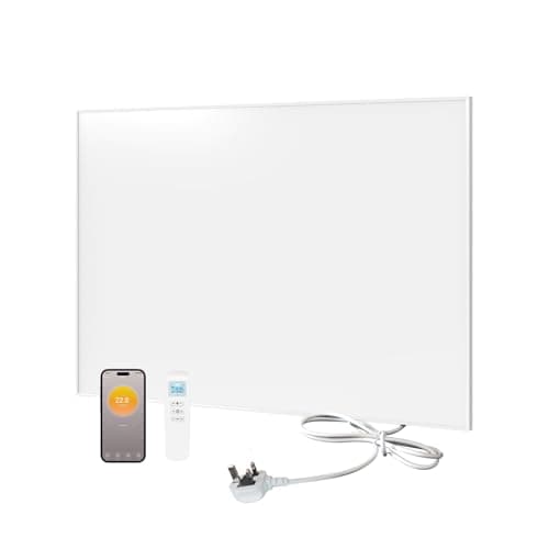Image of byecold Infrared Heater Panel Built in Thermostat, 520W Far Infrared Electric Heater Panel Wall Mounted, Wifi App Remote Control, Energy Efficient Heater for Bedroom/Living Room - 903x603mm