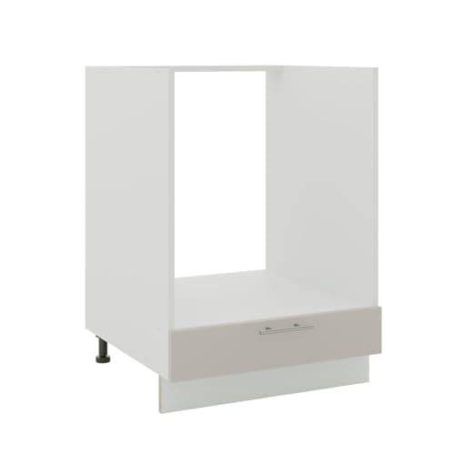 Image of JD Greta Adjustable Kitchen Base Unit - 600mm - Oven Base Cabinet with Drawer (No Worktop) - Cashmere Matt