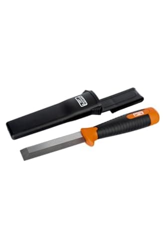 Image of Bahco 2448 Wrecking Chisel Knife with Holster – Hardened Steel Blade, Soft Grip Handle