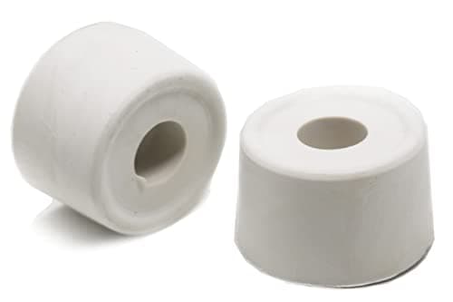 Image of fiXte Large Wall Floor Mounted Rubber Door Stopper Bump Stop 33mm White (Pack of 2)