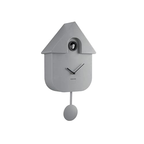 Image of Karlsson Modern Cuckoo Wall Clock - Grey (KA5768GY)