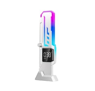 Image of GSCOLER GPU Support Bracket with Temperature Display - 5V 3-Pin ARGB Graphics Card Holder, Magnetic Base, Adjustable Height 35-120mm, Universal GPU Brace