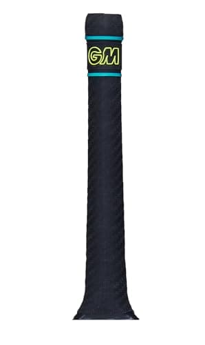 Image of Gunn & Moore GM Cricket Bat Grip | Fuze | Premium Rubber | Suitable for Virtually All Bats | Full Size - 12 Inches | 1 Grip | Aion Black, Cyan & Yellow