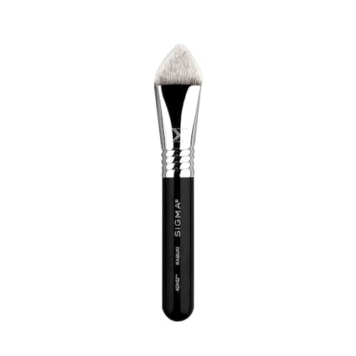 Image of Sigma 4DHD Kabuki Brush with 4 Sides - Professional 4DHD Angled Concealer Brush for Detailed Concealer Blending - Cover and Conceal Under Eyes, Scars and Smaller Areas of the Face - Black
