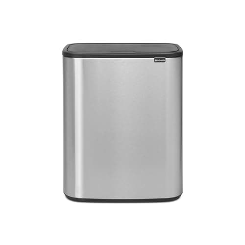 Image of Brabantia Bo Touch Bin - 60L Inner Bucket (Matt Steel Fingerprint Proof) Large Waste Kitchen Bin - Soft-touch