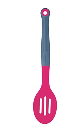 Image of Colourworks Slotted Spoon, Silicone, Raspberry, 27 cm, Rasberry