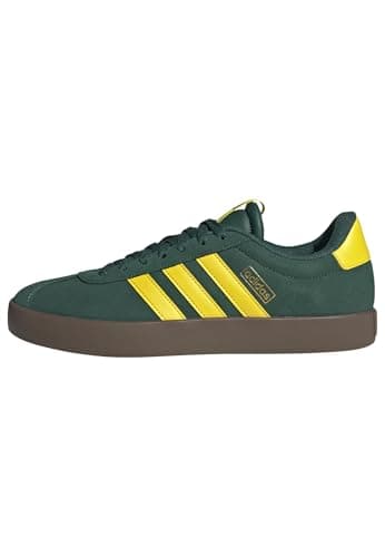 Image of adidas Men's VL Court 3.0 Shoes, Collegiate Green/Yellow/Gold Metallic, 10 UK