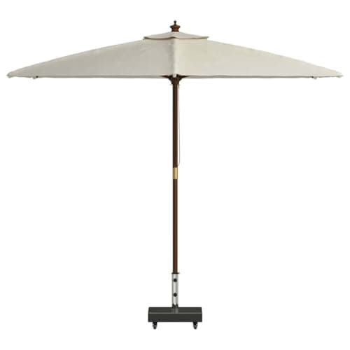 Image of vidaXL Parasol Base Black 45 x 25 x 45 cm Granite, Garden and Terrace, Modern Rectangular Parasol Base, Outdoor Shade Device, Lightweight Mobility, Easy Assembly, Weather Safe