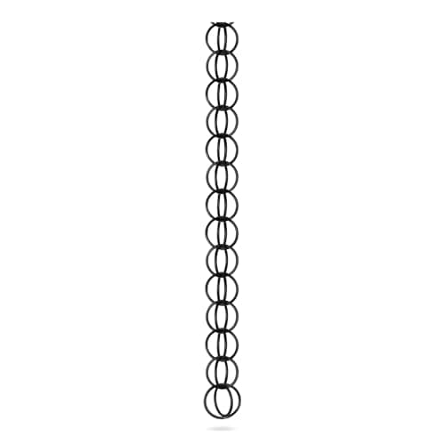 Image of PLAOEGCN Aluminum Alloy Double Loop Rain Chain, Decorative Gutter Downspout, Black Rainwater Catcher for Garden Porch Patio Drainage(1.5m(5ft))
