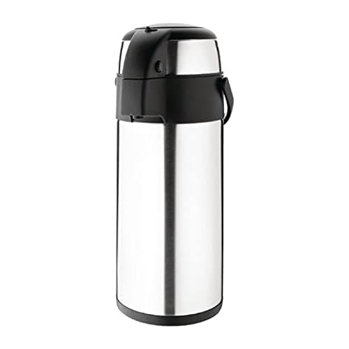 Image of Olympia Pump Action Airpot 5L 445X172mm Stainless Steel Teapot Infuser