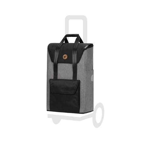 Image of Andersen Shopping Trolley Replacement Bag - 49 Litres - Side and Front Pocket - Carry Handle - Extra Inner Compartment - Water-Repellent - Reflectors - Foldable - Senta 2.0 Grey