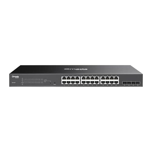 Image of TP-Link TL-SG2428P | Jetstream 24 Port Gigabit Smart Managed PoE Switch | 24 PoE+ Ports @250W, 4 SFP Slots | Omada SDN Integrated | PoE Recovery | IPv6 | Static Routing | Limited Lifetime Protection
