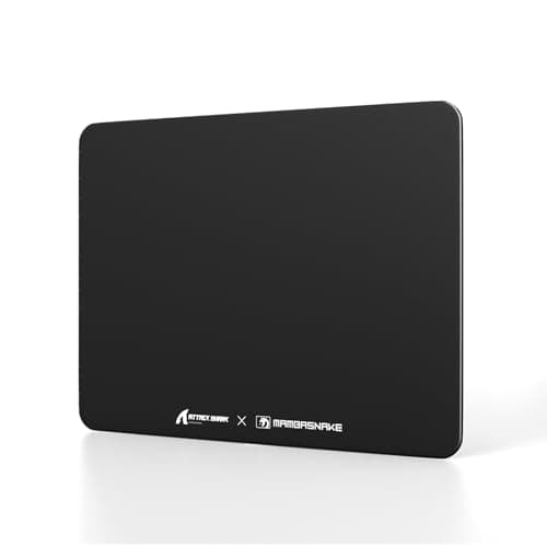 Image of ATTACK SHARK CM05SE Tempered Glass Gaming Mouse Pad, Ultra-Smooth Surface, 9H Tempered Glass, 16.14 * 12.2 * 0.2inch, Impact Resistant, Low Surface Friction, Non-Slip Mouse Mat-Black