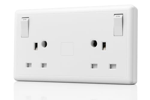 Image of SH|P Electrical® 1-Gang to 2-Gang 13A Socket Converter – Safe, Durable, and Easy-to-Install Wall Plate Adapter (1)