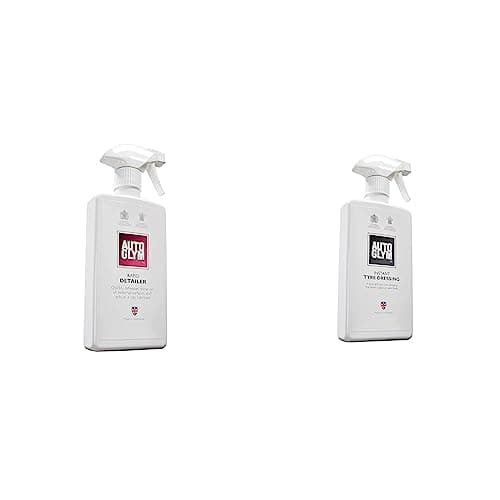 Image of Autoglym Rapid Detailer, 500ml - Car Cleaning Spray Restores and Protects Exterior Bodywork, Paintwork, and Surfaces & Instant Tyre Dressing, 500ml - Spray-on Tyre Care Solution For a Light