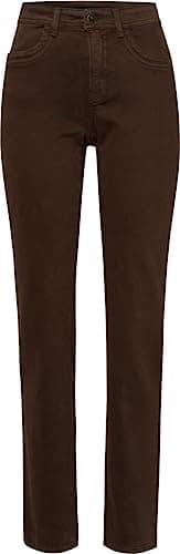 Image of BRAX Women's Style Mary Five Pocket Jeans in Thermal Denim, Dark Chocolate, 38W x 32L