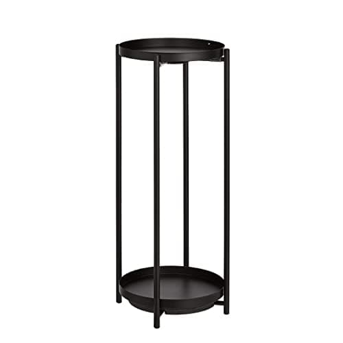 Image of Amazon Basics Round Plant Stand made from Coated Steel for Indoor and Outdoor use, Black