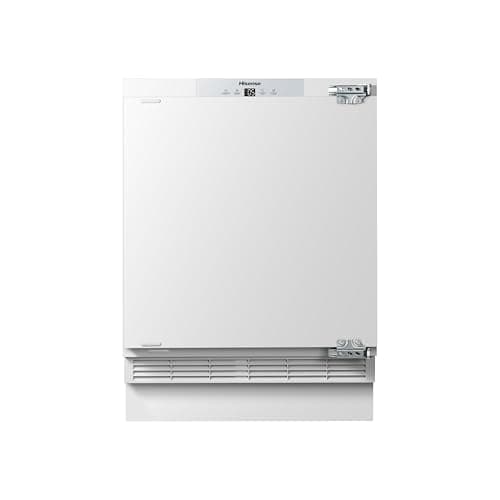 Image of Hisense RUR156D4AWE Built-in under-counter fridge with 4 star freeze zone, 121L Capacity 59.5 × 81.8 × 54.5 cm (W×H×D) White