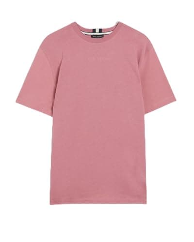 Image of Ted Baker London wiskin-ss Regular Branded t-Shirt, mid-Pink, xs