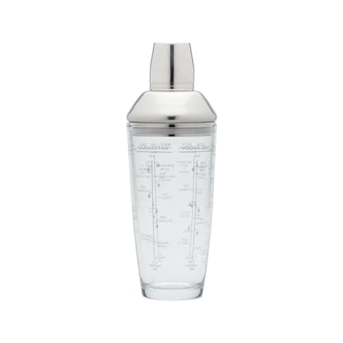 Image of BarCraft KCBCBOSTON Easy Cocktail Shaker with Printed Recipes, 700 ml