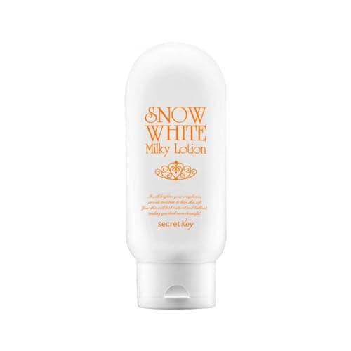 Image of [SECRET KEY] Snow White Milky Lotion 4.06 fl.oz. (120g) - Radiance and Moisturizing Lotion for Face and Body, Hyaluronic Acid & Aloe Vera & Green Tea Extract Soothe Skin