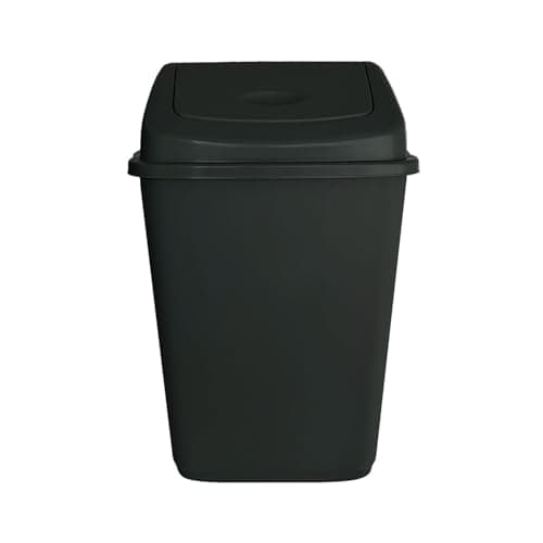 Image of VTL® 60 Litre Black Plastic Swing Bin Durable For Kitchen And Home Waste