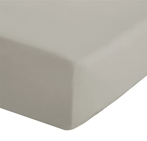 Image of Catherine Lansfield Easy Iron Percale Double Fitted Sheet Natural