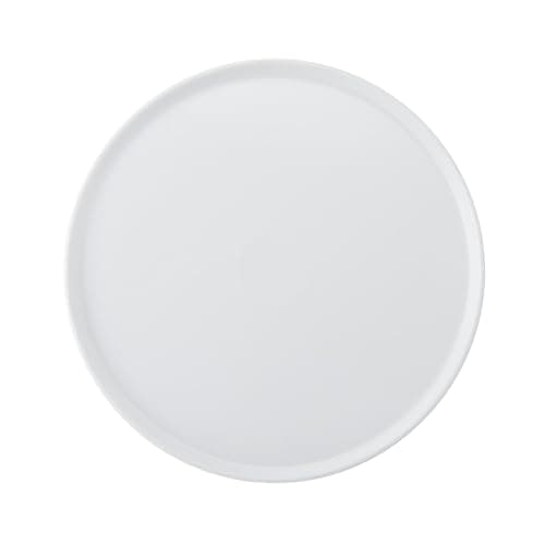 Image of MIKASA Chalk White Porcelain Pizza Plate, Round Pizza Serving Dish, White Porcelain Tableware, Dishwasher Safe, 32cm