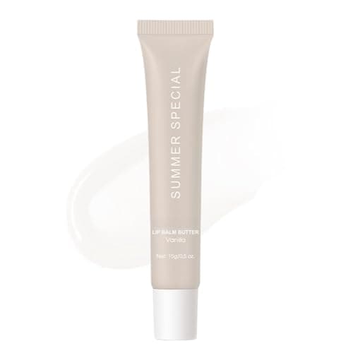 Image of Summer Special Lip Balm Butter, Lip Balm for Moisturizing & Nourishing, Long Lasting Hydrating Lip Gloss, Non Greasy Lip Oil, Smoothes Dry Lips, Easy to carry, Color Vanilla, 15g