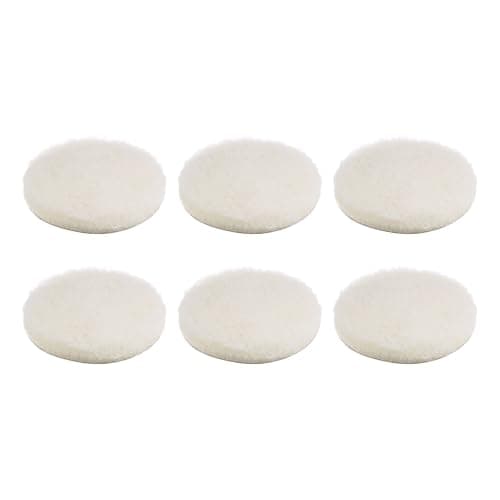 Image of sourcing map 6pcs Wool Buffing Pads 7 Inch Polishing Pad Polishing Buffing Pad Hook and Loop
