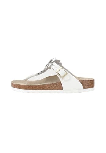Image of Birkenstock Gizeh Flower Embellishment Womens White Flip Flops 36, White, 5.5 UK