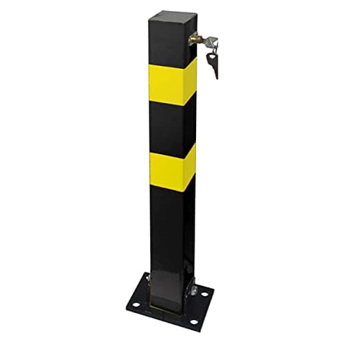 Image of MP Essentials Heavy Duty Folding Robust Security Parking Post Driveway Ballard with Lock & Key