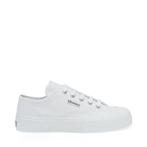 Image of Superga 2630 White Canvas Trainers 3.5 White Fabric