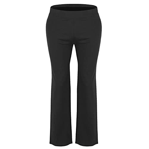 Image of Ladies Ex M&S Cotton Jogging Bottoms Yoga Gym Straight Leg Jogger Pants (18,Short Black)