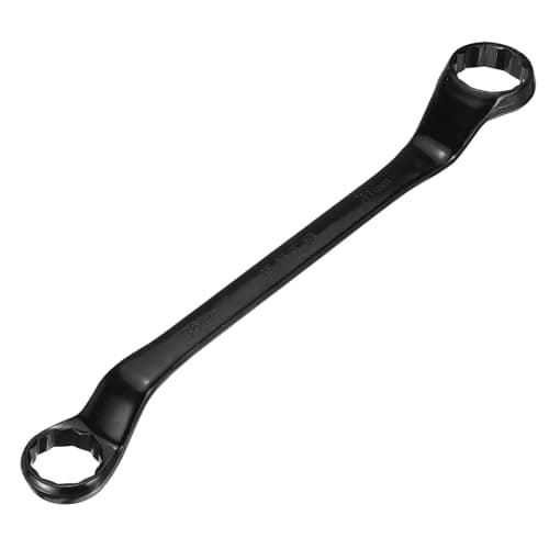 Image of sourcing map 45 Degree Offset Box End Wrench 36mm x 41mm Metric 12 Point Chrome Vanadium Steel Double Box Wrenches Long Industrial Grade Torx Box Wrench Repair Tool, Black