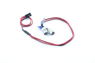 Image of Fastrax RED Headlights (pr) FAST199R 5mm LED tale light x2 8mm mount Easy power