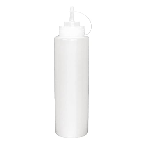 Image of 12oz Squeeze Bottle -Wide Mouth Clear Ideal for Sauce Ketchup Mustard Mayonnaise Oil Vinegar Salad Dressing