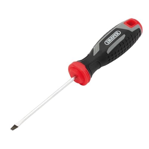 Image of Draper Slotted Soft Grip Screwdriver, SL3 x 75mm - 13385 - Magnetic Tip, CRV Blade