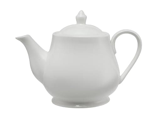 Image of Maxwell & Williams WBA0007 Teapot 1000 ml Round White Basics Porcelain Coffee Pot in Gift Box