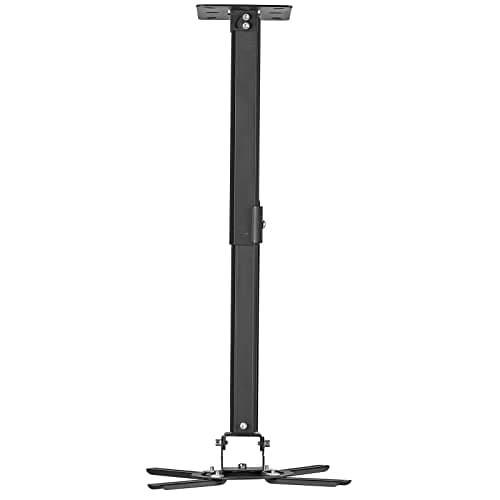 Image of Suptek Ceiling Projector Mount, Universal Wall Mount - Rotate 360, Swivel 90, Tilt 90 with Extension Pole (210-540mm), Black, Up to 13.6kg