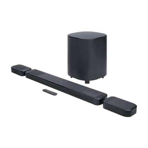 Image of JBL Bar 1000 MK2, 7.1.4-Channel Bluetooth Soundbar for TV with Detachable Speakers, 10" Subwoofer, Dolby Atmos Surround Sound & DTS:X, HDMI eARC, Wi-Fi, PureVoice 2.0 and MultiBeam 3.0, Black