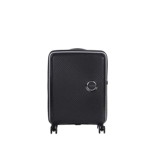 Image of American Tourister Soundbox - Hand Luggage Suitcase 55 x 40 x 20/23 cm - Hard Shell Trolley Suitable for EasyJet - Expandable, Light, 4 Wheels & TSA Lock - 35.5/41 L - Black (Bass Black)