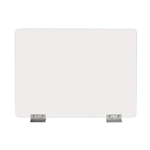 Image of Exacompta - Ref 81058D - ExaScreen - Premium Protective Sneeze Guard Desk Partition Screen - H58cm x L78cm, Fixing Kit Included, Ideal for Open Plan Offices, Easy to Clean