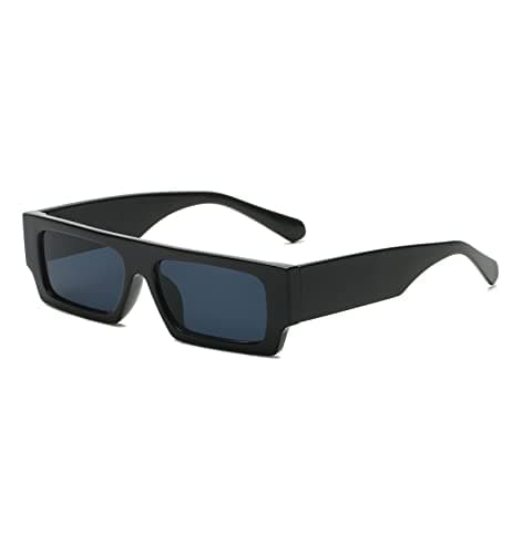 Image of Long Keeper Trendy Rectangle Sunglasses for Women Men Retro 90s Square Sunglasses Funky Vintage Fashion Shades UV400 Protection