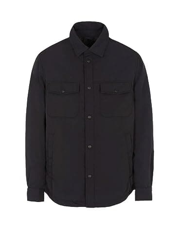 Image of Armani Exchange Men's Long Sleeves, Big Front Pockets, Casual Fit Denim Jacket, Black, Medium, Schwarz, M