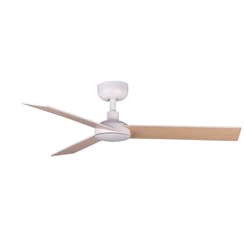 Image of Faro Rudder Small White, Ash DC Ceiling Fan 6 Speed