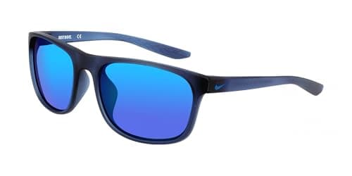 Image of Nike ENDURE M FJ2198 410 Matte Midnight Navy/Grey/Turq Sunglasses Unisex Iniettato, Rectangle, 59